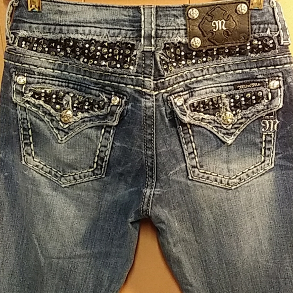 Miss me embellished distressed women's jeans sz 25 - Picture 2 of 8